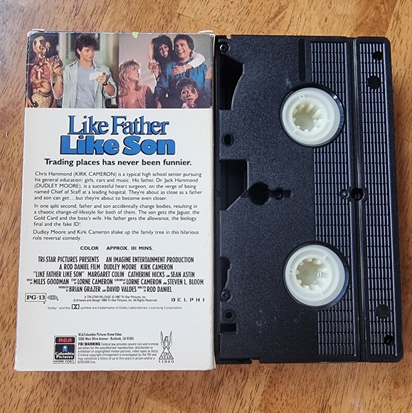 Like Father Like Son Vintage 1987 VHS Movie - Picture 2 of 4